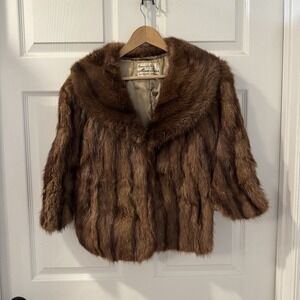 Vintage Alan Furs Richmond Virginia Mink‎ Stole Famous For Furs Needs Repair
